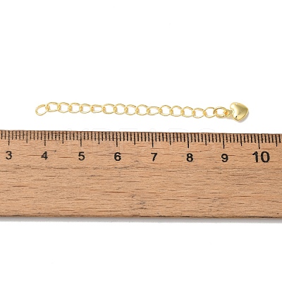 Rack Plating Brass Ends with Chain and Charms KK-F873-10G-1