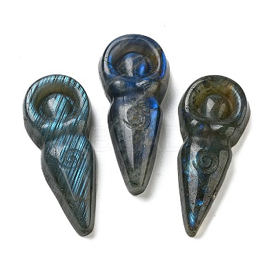 Natural Labradorite Carved Cabochons G-C152-10-1