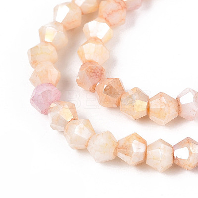 Ombre Effect Dyed Glass Beads Strands LS-GLAA-T025-4mm-09A-1