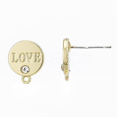 Alloy Stud Earring Findings PALLOY-T064-67LG-RS-1