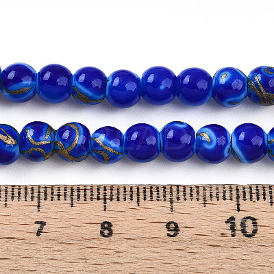 Baking Paint Glass Beads X1-DGLA-N010-6mm-05-1