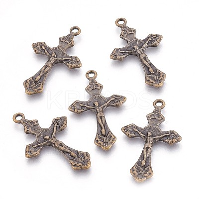 Tibetan Style Crucifix Pendants LS-X-MLF11118Y-NF-1