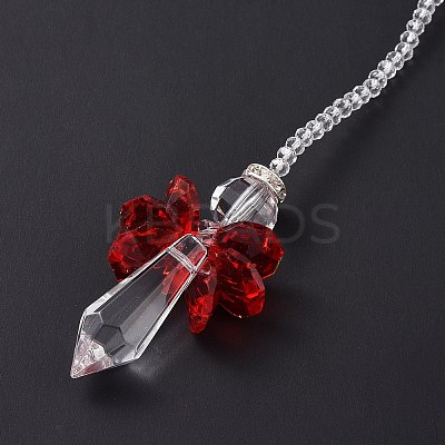 Crystal Fairy Beaded Wall Hanging Decoration Pendant Decoration LS-HJEW-G019-02G-1