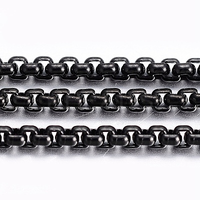 304 Stainless Steel Venetian Chains/Box Chains CHS-H016-02B-10M-1