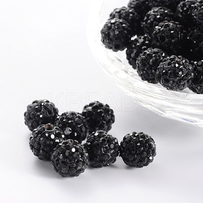 Pave Disco Ball Beads X-RB-A130-10mm-13-1
