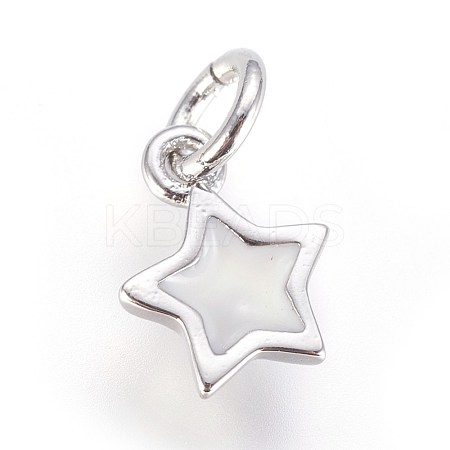 Enamel Brass Charms KK-G364-18P-01-1