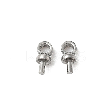 304 Stainless Steel Cup Pearl Peg Bails Pin Pendants STAS-L300-004A-P-1