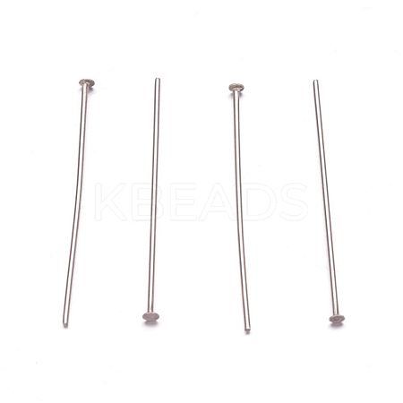 304 Stainless Steel Flat Head Pins X-STAS-F117-58P-1.7x30-1
