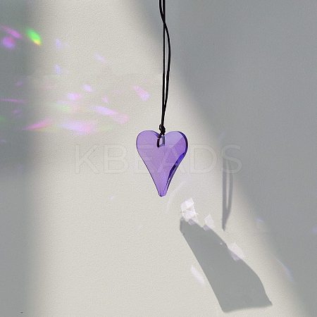 Glass Heart Suncatcher Hanging Ornaments PW-WGA6B84-04-1