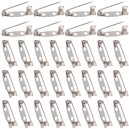 120Pcs Iron Brooch Findings IFIN-SP0001-38P-1