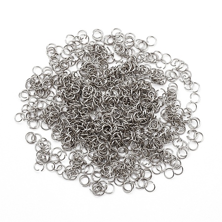 304 Stainless Steel Open Jump Rings STAS-YW0001-09P-1