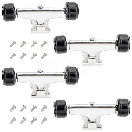 Plastic & Aluminum Alloy Skateboard Bracket Bearing Wheel AJEW-FG0001-76B-1