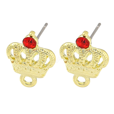 Rack Plating Alloy Stud Earring Finding FIND-C053-03G-02-1