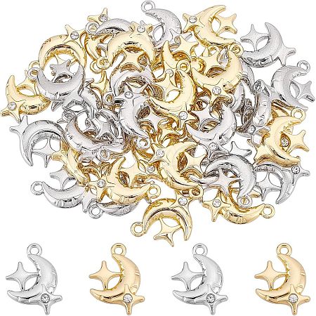 40Pcs 2 Colors Rack Plating Alloy Pendants FIND-FH0004-51-1