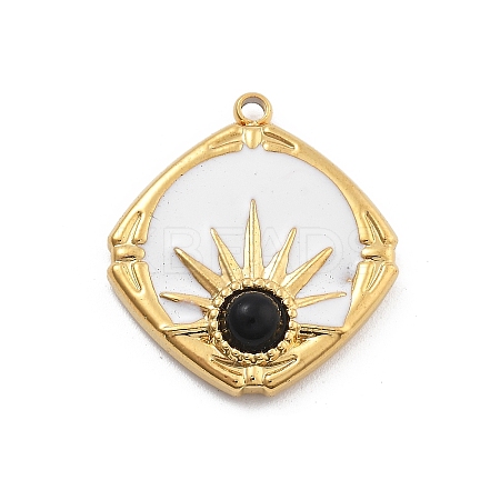 Natural Black Onyx(Dyed & Heated) Pendants STAS-R155-048G-1