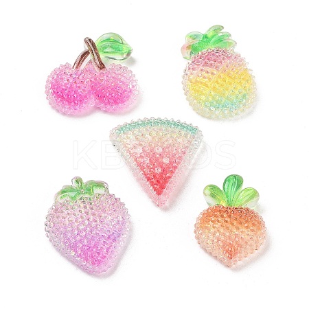 Transparent Resin Decoden Cabochons RESI-M045-04-1