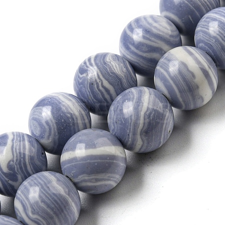 Synthetic Blue Lace Agate Beads Strands G-B071-F02-03-1