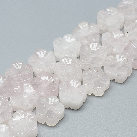 Carved Natural Rose Quartz Beads Strands LS-G-T122-08B-1