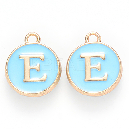 Golden Plated Alloy Enamel Charms ENAM-S118-04E-1