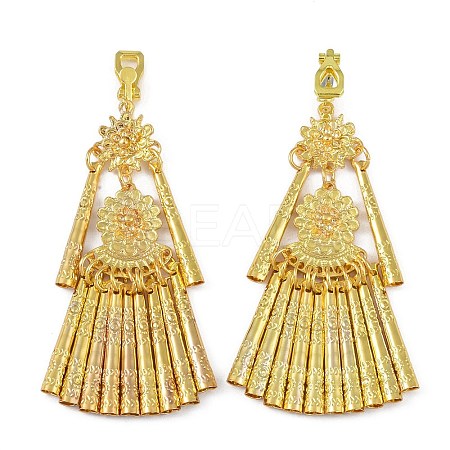 Bohemia Zinc Alloy Clip-on Earrings EJEW-C089-01G-G-1