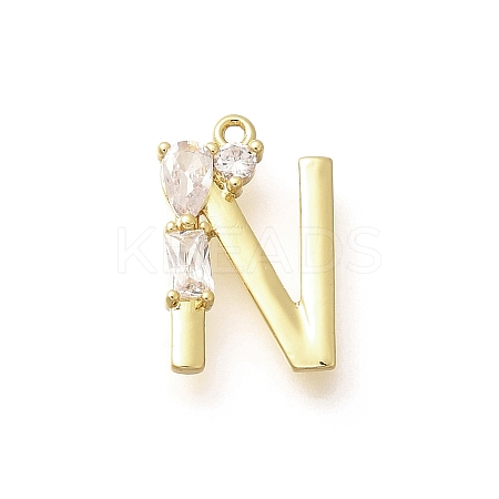 Brass Micro Pave Cubic Zirconia Pendants LS-KK-M310-01G-14-1
