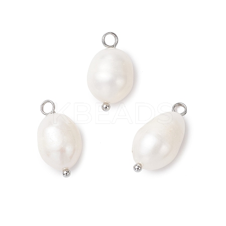 Natural Cultured Freshwater Pearl Pendants PALLOY-JF04381-02-1
