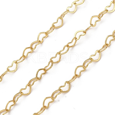 Brass Heart Link Chains CHC-H113-14A-G-1