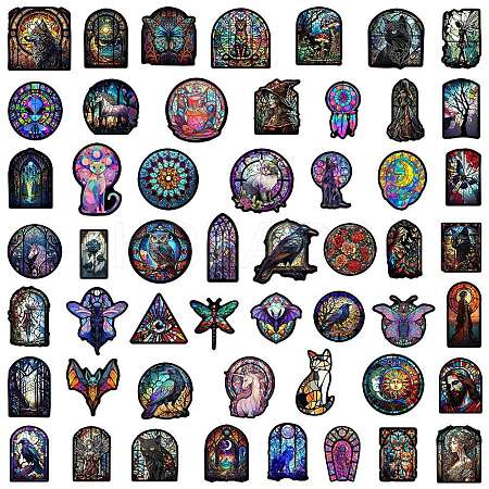 Gothic Style PVC Self-Adhesive Cartoon Stickers STIC-PW0019-03-1