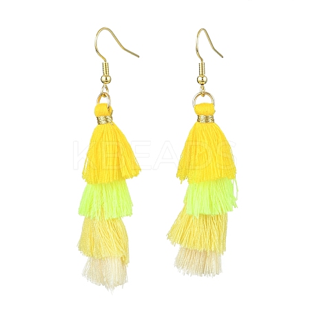 Colorful Tassel Pendants Dangle Earrings for Women EJEW-JE06106-1