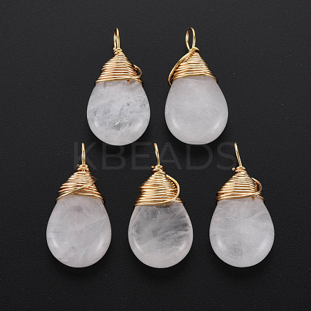 Natural Quartz Crystal Pendants G-S359-294H-1