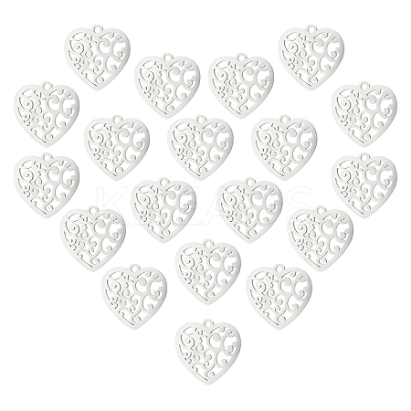 40Pcs 201 Stainless Steel Pendants STAS-UN0035-22-1
