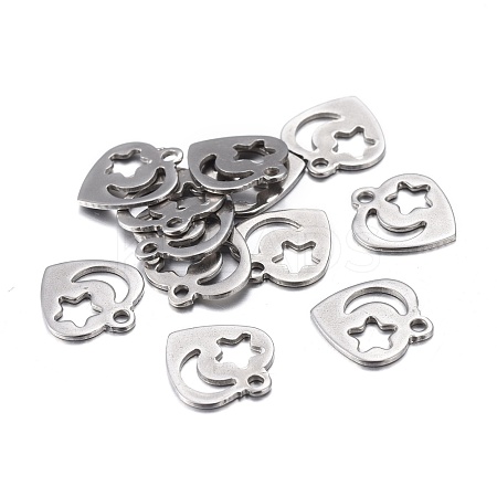 Non-Tarnish 201 Stainless Steel Charms STAS-F255-010P-1