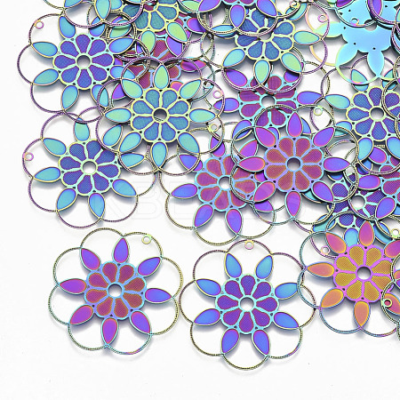 Ion Plating(IP) 304 Stainless Steel Filigree Pendants X-STAS-S108-83-1