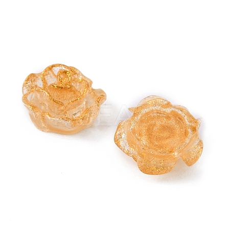 Camellia Resin Cabochons MRMJ-WH0064-51B-10-1