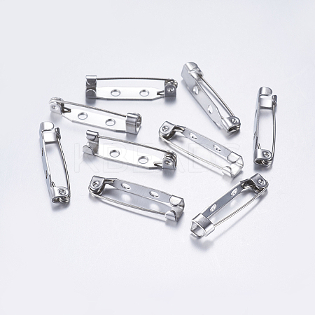 Tarnish Resistant 304 Stainless Steel Pin Brooch Back Bar Findings LS-STAS-L198-09P-1