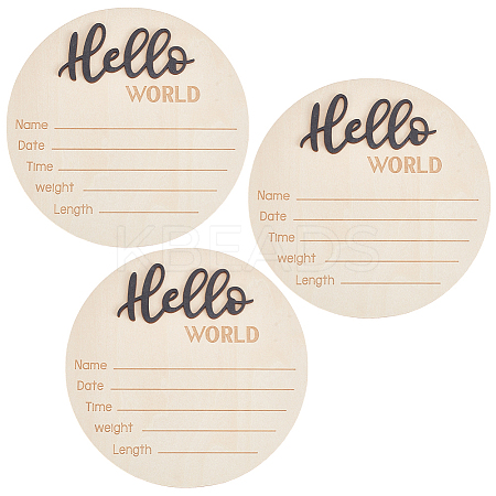 Wooden Baby Photo Props WOOD-WH0002-56B-1