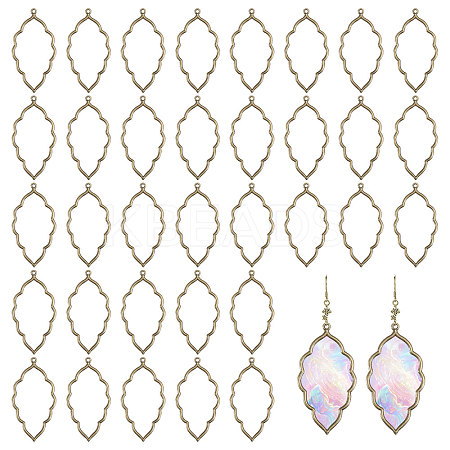50Pcs Tibetan Style Alloy Open Back Bezel Big Pendants FIND-CA0008-77AB-1