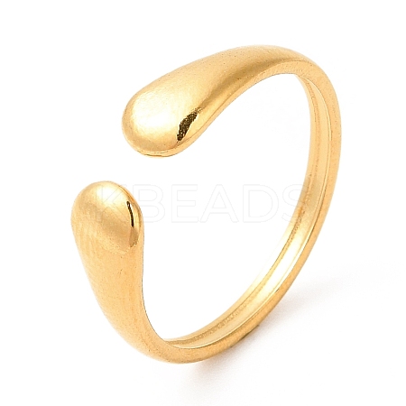 Ion Plating(IP) 201 Stainless Steel Open Cuff Ring RJEW-E063-44G-1
