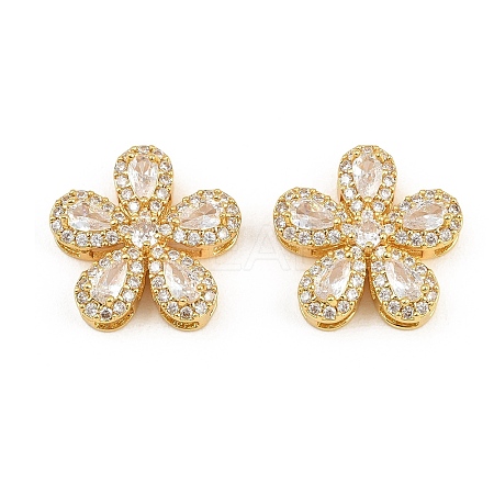 Brass Micro Pave Cubic Zirconia Pendants CU-CBA3D67-06G-05-1