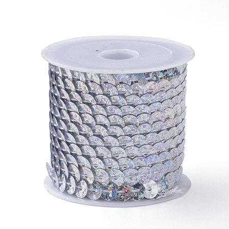 Eco-Friendly Plastic Paillette Beads PVC-Q092-6mm-P50112-1