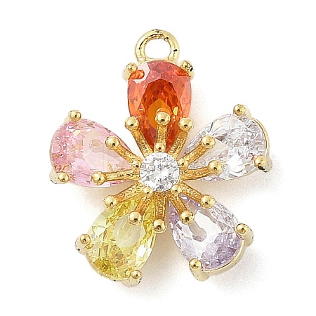 Brass Micro Pave Cubic Zirconia Pendants LS-KK-S514-02A-G-1