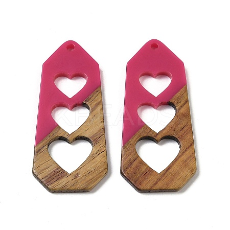 Resin and Walnut Pendants WOOD-I013-06A-1