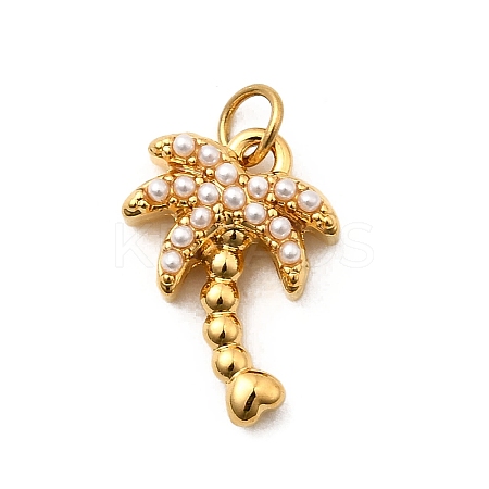 304 Stainless Steel ABS Imitation Pearl Pendants X-STAS-B097-07G-01-1