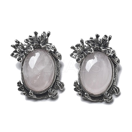 Natural Rose Quartz Pendants G-H083-01AS-01-1