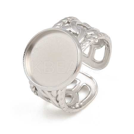 304 Stainless Steel Cuff Ring Components SA-CBA82C8-01D-P-1