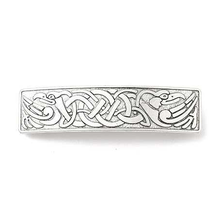 Viking Knot Alloy Retro Hair Barrettes AJEW-K048-03AS-1