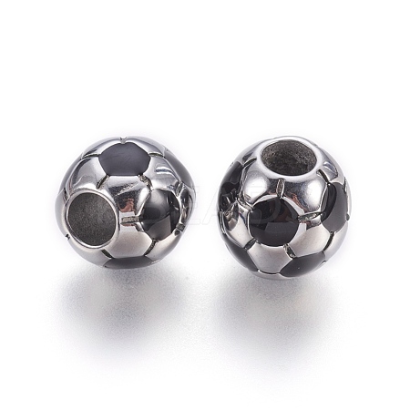 304 Stainless Steel Enamel European Beads STAS-F195-126P-1