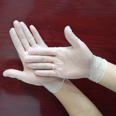 Disposable PVC Safety Gloves AJEW-E034-64L-1