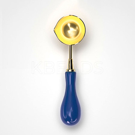 Golden Tone Alloy Wax Sealing Stamp Melting Spoon STAM-PW0006-01-1