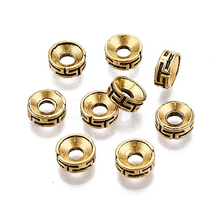 Tibetan Style Spacer Beads TIBEP-S315-46AG-NR-1